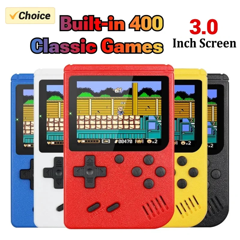 NEW Portable Retro Mini Video Game Console 8-Bit Handheld Game Player Built-In 400 Games AV Out Game Console Game Boy